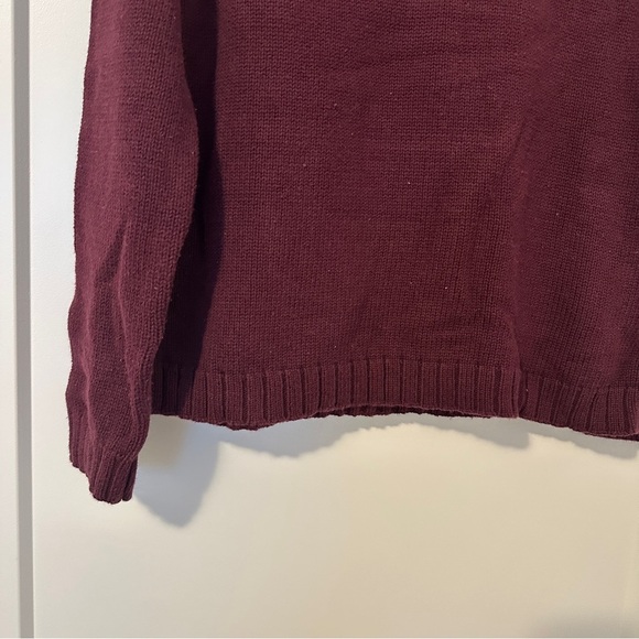 Vintage Esprit Maroon Knit Crewneck Pullover Sweater Size Small Women’s - Picture 2 of 11